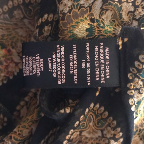 Ella Moss Boho print Silk Chiffon Mini Dress - Picture 7 of 7